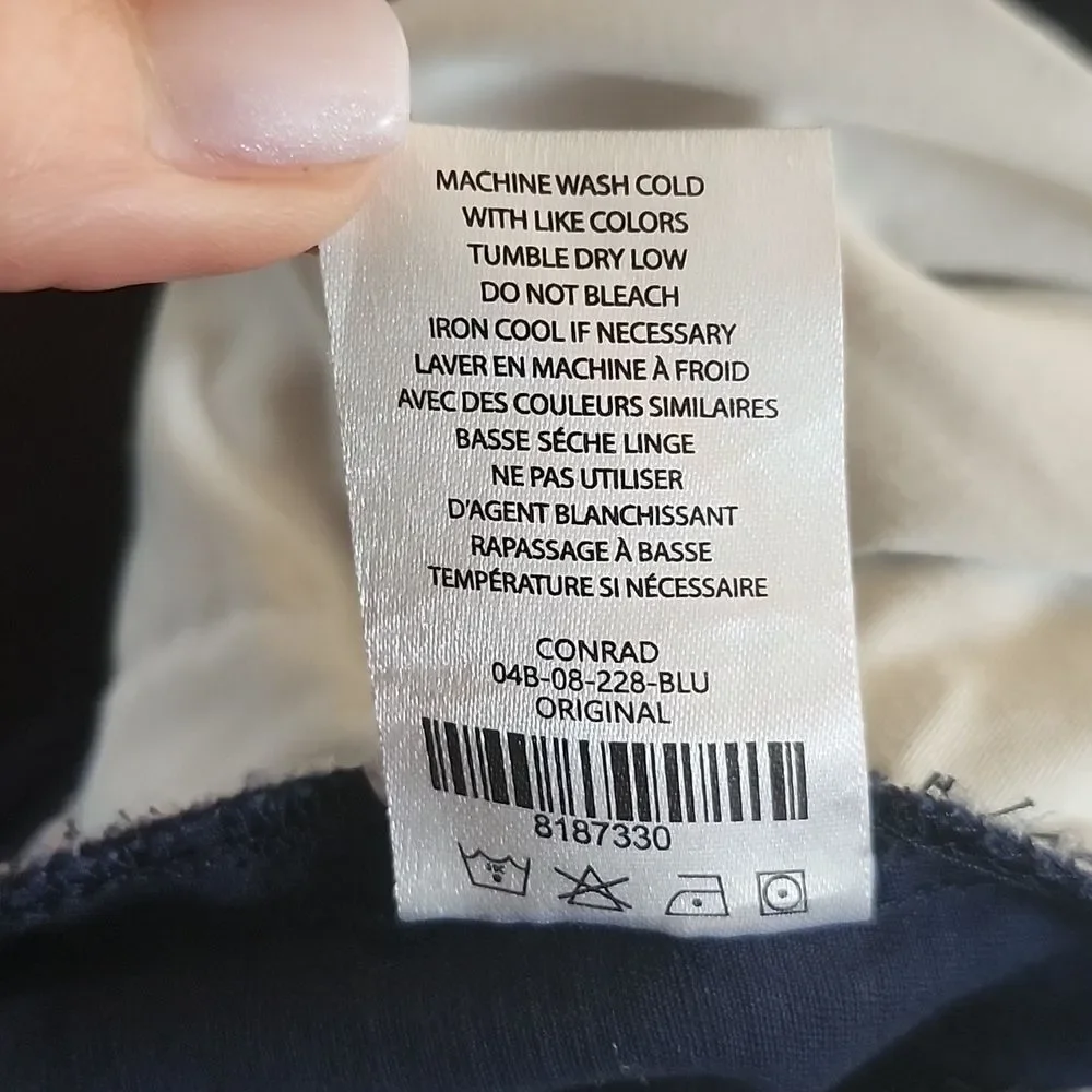 Five Four Men's Navy Blue Cotton Dress Pants Chinos, 6 Pockets, 33 Waist